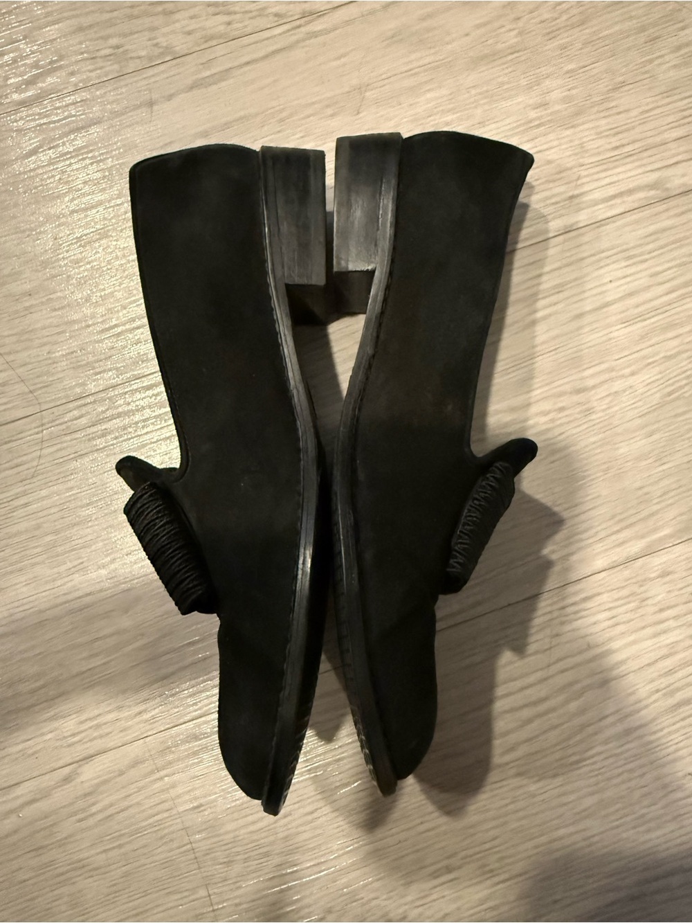 Stuart Weitzman Atabow Black Suede Loafer Flat Shoes 6.5W - Picture 2 of 6